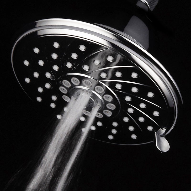 HOTEL SPA - Shower Head High Pressure with Shower Filter - 6 Inch Rain Shower Head - Enriched KDF, Showerhead Filter for Hard Water, 6-Setting, Ultra-Luxury, Showerspa (Chrome) - Image 4